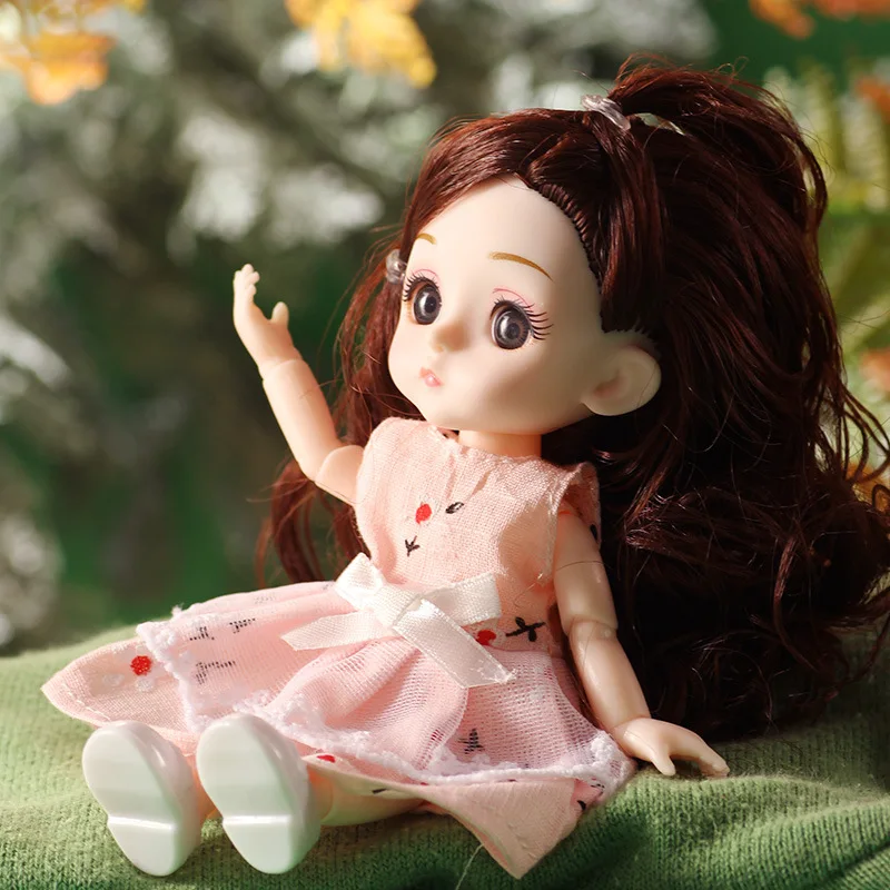Cross-border gift box with a variety of optional 3D real eye dress up 16 cm doll 6 inch mini BJD multi-joint doll
Cross-border gift box with a variety of optional 3D real eye dress up 16 cm doll 6 inch mini BJD multi-joint doll