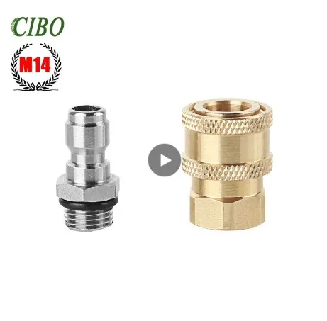 Car Washer Foam Lance Connector 1/4 inch Quick Connect Socket and Quick Connect With Female M14 For Pressure Washer Water Gun
Car Washer Foam Lance Connector 1/4 inch Quick Connect Socket and Quick Connect With Female M14 For Pressure Washer Water Gun