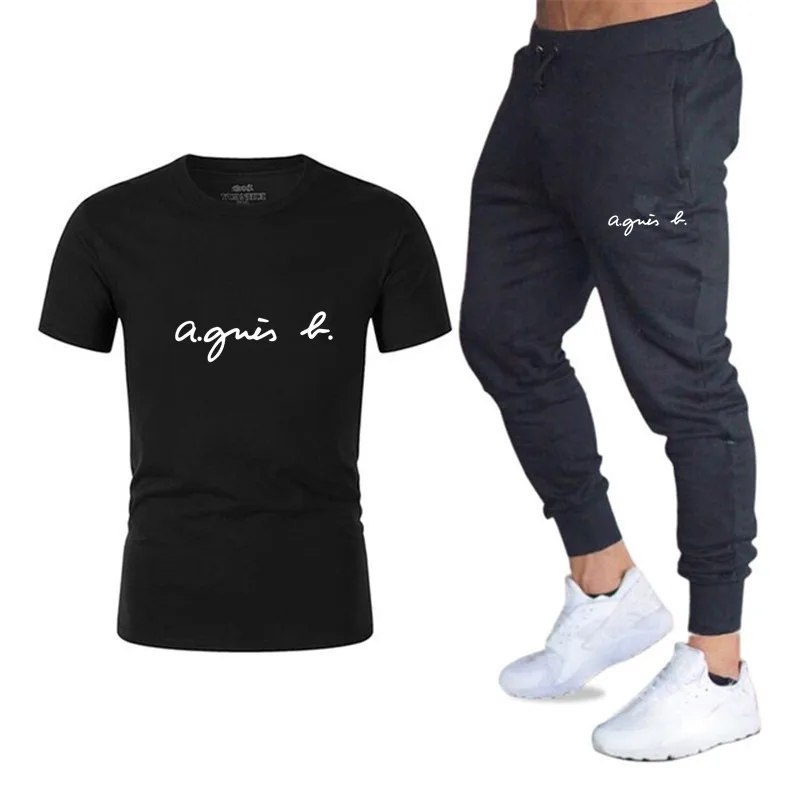 Summer harajuku Solid color T-Shirt Pants Set Brand Fitness Jogger Casual t shirt for men Gym Training Tracksuits Suit camisetas
Summer harajuku Solid color T-Shirt Pants Set Brand Fitness Jogger Casual t shirt for men Gym Training Tracksuits Suit camisetas