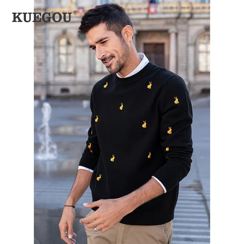 KUEGOU Autumn Winter Clothing Men‘s Sweater Warm Streetwear Pullovers Men Sweaters Knitted Fashion Top rabbit Plus Size 2207
KUEGOU Autumn Winter Clothing Men‘s Sweater Warm Streetwear Pullovers Men Sweaters Knitted Fashion Top rabbit Plus Size 2207