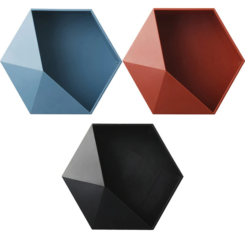 Nordic Style Living Room Wall-mounted Geometric Storage Rack Perforation-free Wall Decoration Rack Bathroom Cosmetics Storage 
Nordic Style Living Room Wall-mounted Geometric Storage Rack Perforation-free Wall Decoration Rack Bathroom Cosmetics Storage