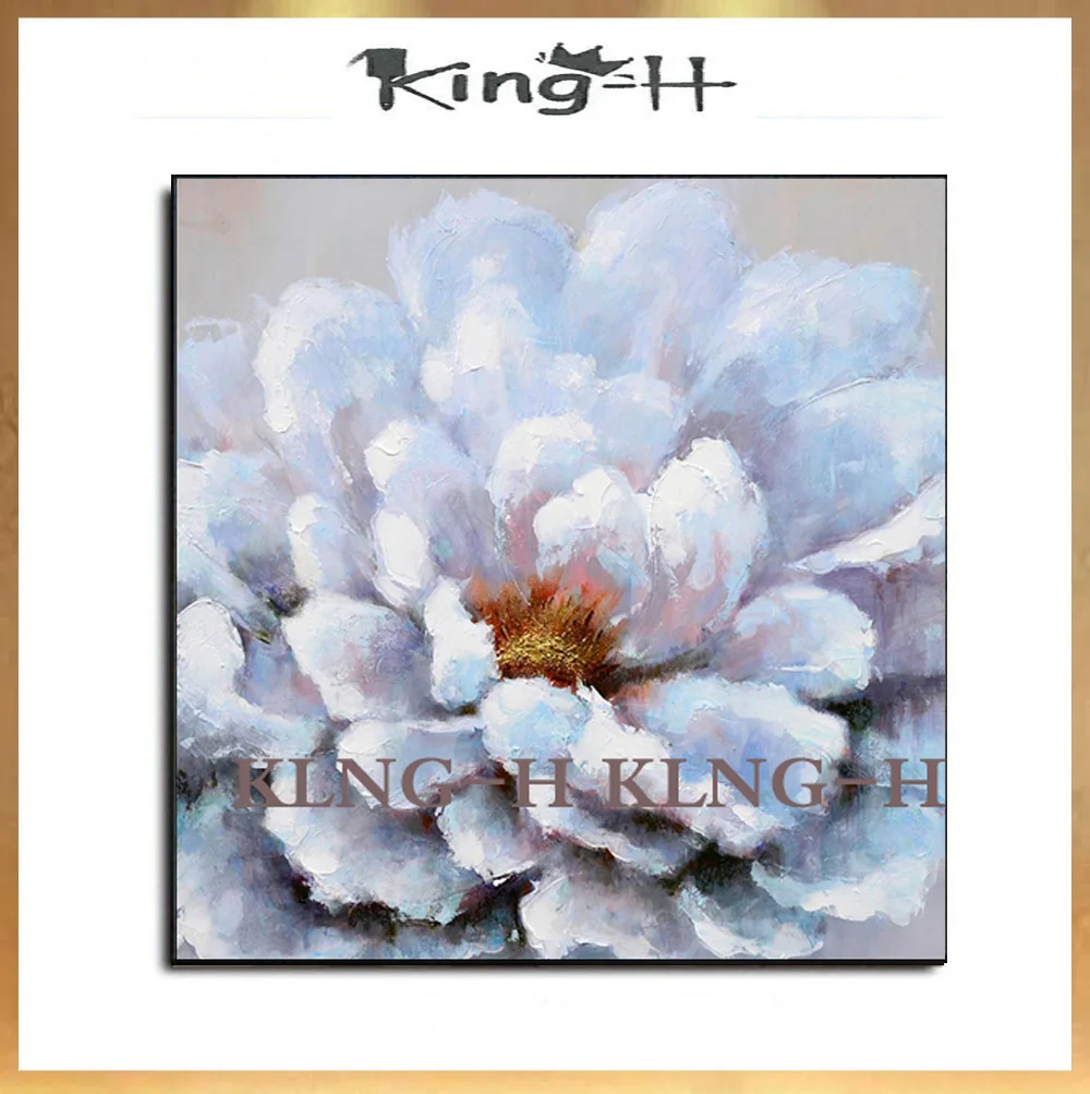 Hermosas flores para decoraciones del hogar 100% lienzo abstracto hecho a mano pinturas al óleo cuadros de arte pared sa | Дом и сад