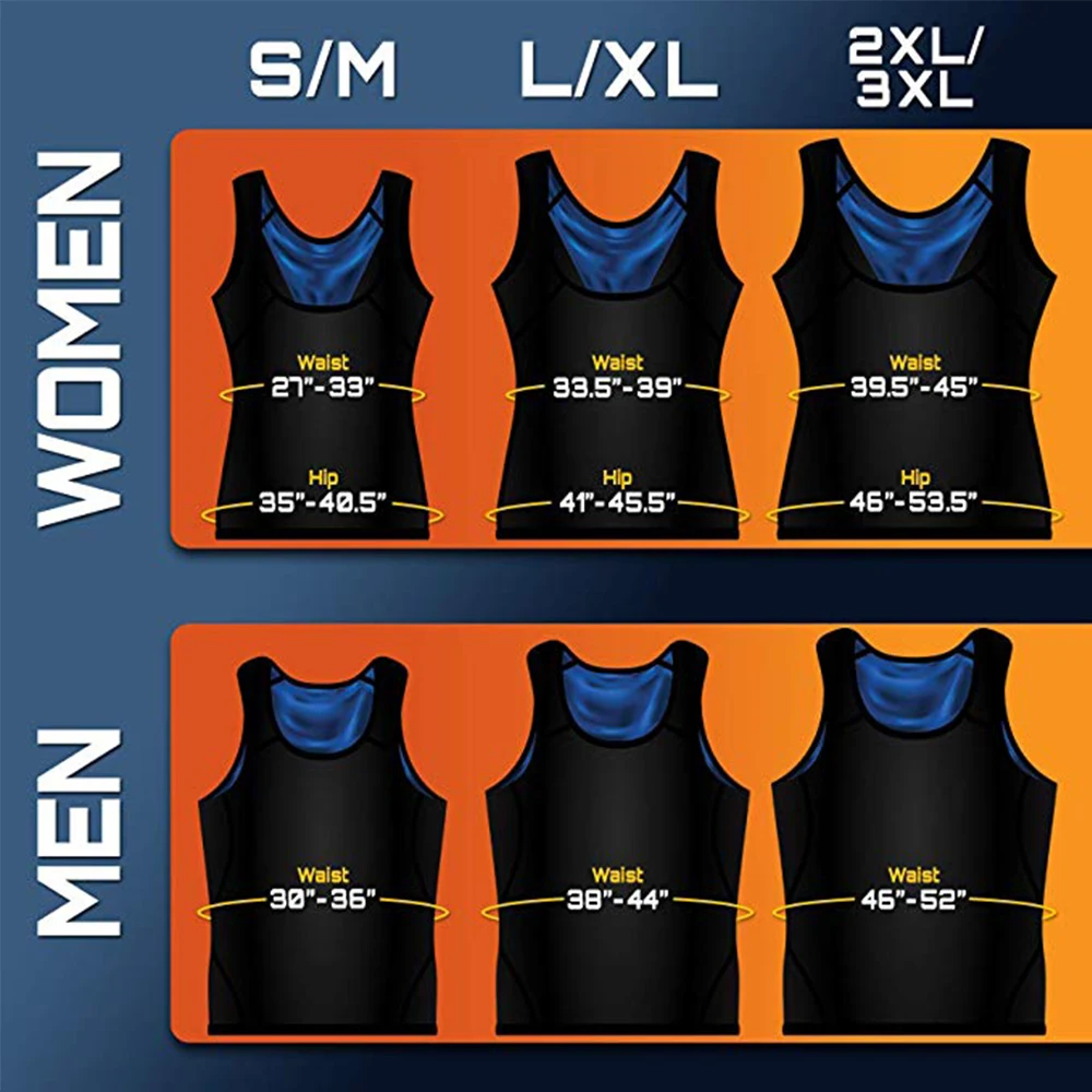 Unisex Sweat Body Suit Sweat Belt Shaper Waist Trainer Corset Tank Top Shapewear Slimming Underbust Trimmer Sauna Vest
Unisex Sweat Body Suit Sweat Belt Shaper Waist Trainer Corset Tank Top Shapewear Slimming Underbust Trimmer Sauna Vest