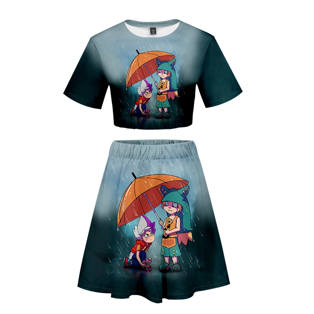 New Short Skirt Suit Short Sleeve T-shirt and Short Skirt Piece Modis Sexy Sets Game Ninjala Skirt Suit Kpop Girl Casual Style
New Short Skirt Suit Short Sleeve T-shirt and Short Skirt Piece Modis Sexy Sets Game Ninjala Skirt Suit Kpop Girl Casual Style