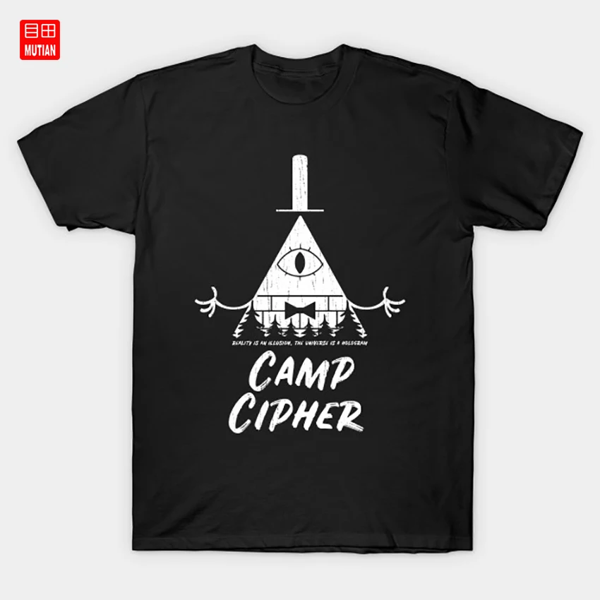 Camp Cipher футболка Bill Диппер Мейбл поп культура ТВ комический Забавный лагерь Mystery