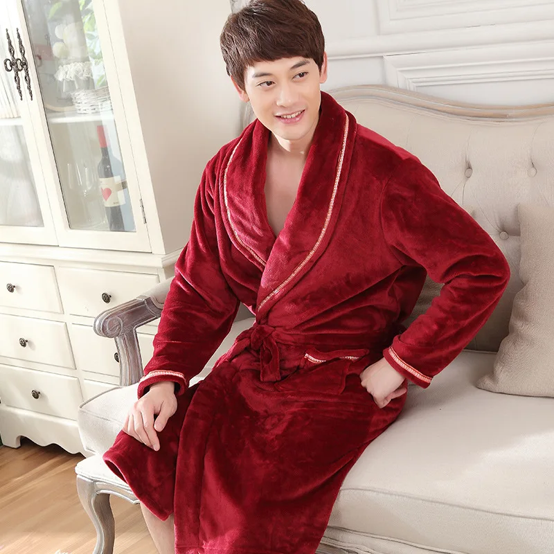 Men'S Pijamas Flannel Nightgown Thicken Autumn And Winter Bathrobe Lounge Negligee Nightie Coral Fleece Upgraded Home Service
Men'S Pijamas Flannel Nightgown Thicken Autumn And Winter Bathrobe Lounge Negligee Nightie Coral Fleece Upgraded Home Service