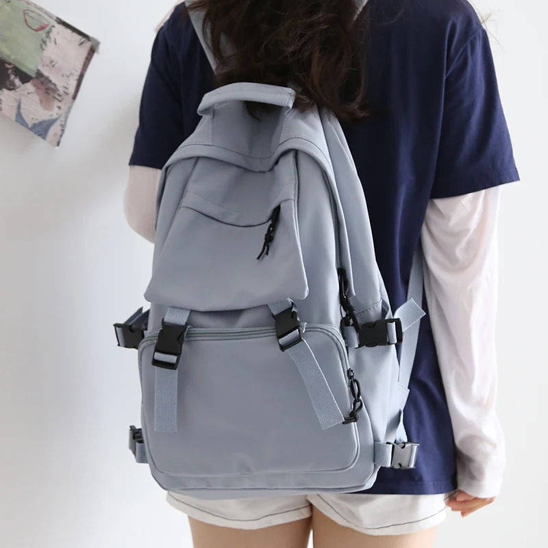 Solid Color Backpack Men Women Large-capacity School Bags for Teenage Girl Female Simple Travel Backpack Ladies Ruckpack Fashion
Solid Color Backpack Men Women Large-capacity School Bags for Teenage Girl Female Simple Travel Backpack Ladies Ruckpack Fashion