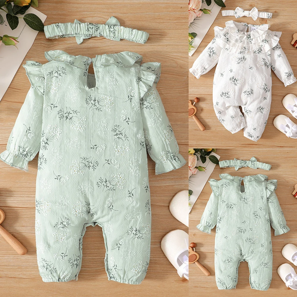 Long Sleeve Baby Girl Romper With Hair Bands Floral Spring/Autumn Newborn Girls O-Neck Cotton Flower Jumpsuit Bodysuit
Long Sleeve Baby Girl Romper With Hair Bands Floral Spring/Autumn Newborn Girls O-Neck Cotton Flower Jumpsuit Bodysuit