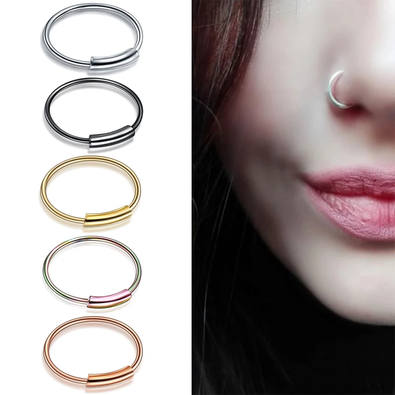 22G 1Pc Stainless Steel Hinged Clicker Nose Ring Hoop Septum Piercing 8/10mm Ear Cartiliage Septum Ring Body Jewelry Piercing
22G 1Pc Stainless Steel Hinged Clicker Nose Ring Hoop Septum Piercing 8/10mm Ear Cartiliage Septum Ring Body Jewelry Piercing