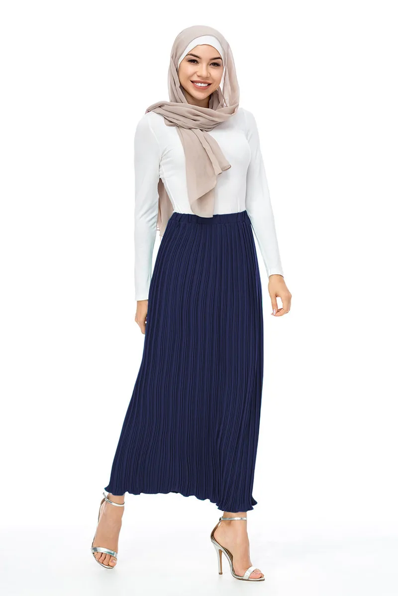 Muslim Chiffon Pleated Skirt Women Elastic Flare Ankle-length Ruffles Long Skirts Islam High Waist Harajuku Islamic Clothing
Muslim Chiffon Pleated Skirt Women Elastic Flare Ankle-length Ruffles Long Skirts Islam High Waist Harajuku Islamic Clothing