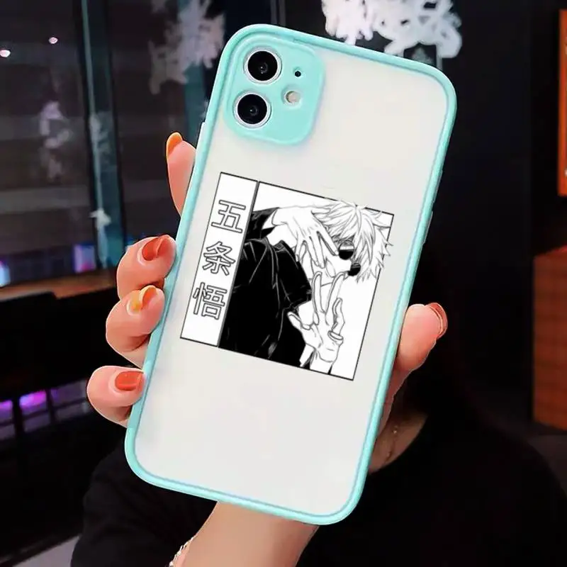 Jujutsu Kaisen Anime Cartoon Phone Case For iPhone 12 11 Mini Pro XR XS Max 7 8 Plus X Matte transparent blue Back Cover
Jujutsu Kaisen Anime Cartoon Phone Case For iPhone 12 11 Mini Pro XR XS Max 7 8 Plus X Matte transparent blue Back Cover