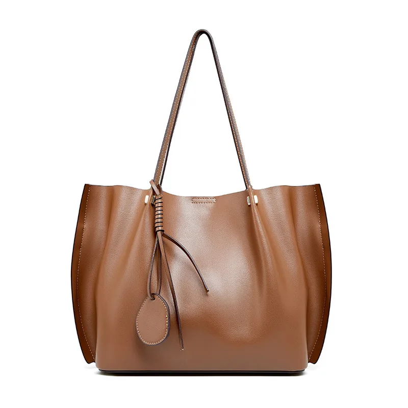 Ladies Fashion Large Capacity Totes Bag Women's Split Leather Handbags Leisure Solid Color Shopping Shoulder Bags New 2021
Ladies Fashion Large Capacity Totes Bag Women's Split Leather Handbags Leisure Solid Color Shopping Shoulder Bags New 2021