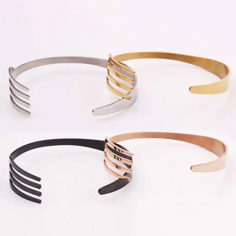 Open Stainless Steel Fork Bracelet for Women Creative Simple Personality Tableware Charm Fashion Jewelry Boyfriend Gift | Украшения и