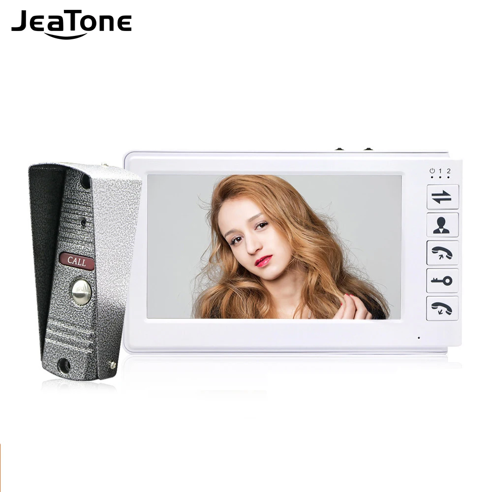 

JeaTone 7inch Video Door Phone Video Intercom Doorbell 1000TVL IP65 Rainproof OSD Menu Security Home Access System Cheap Price