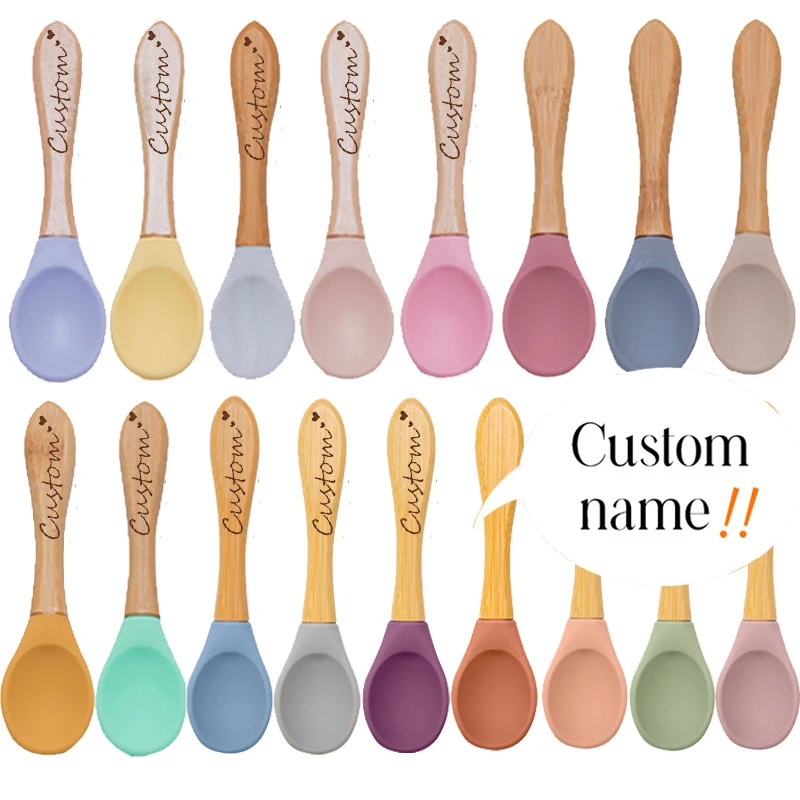 Custom Name Baby Wooden Spoon Silicone Soft Spoon Bpa-Free Food Grade Silicone Kids Feeding Spoon Baby Feeding Children’s Gifts
Custom Name Baby Wooden Spoon Silicone Soft Spoon Bpa-Free Food Grade Silicone Kids Feeding Spoon Baby Feeding Children’s Gifts