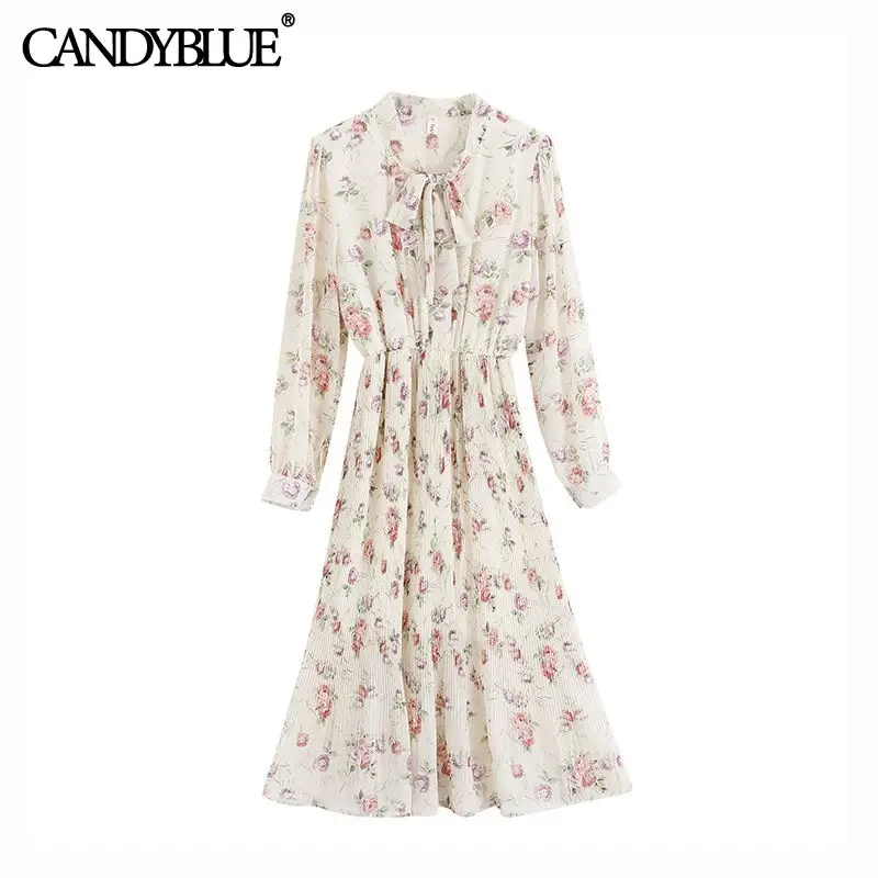 Bow tie French floral print chiffon dress 2022 spring new fashion holiday style elegant middle and calf pleated dress women
Bow tie French floral print chiffon dress 2022 spring new fashion holiday style elegant middle and calf pleated dress women