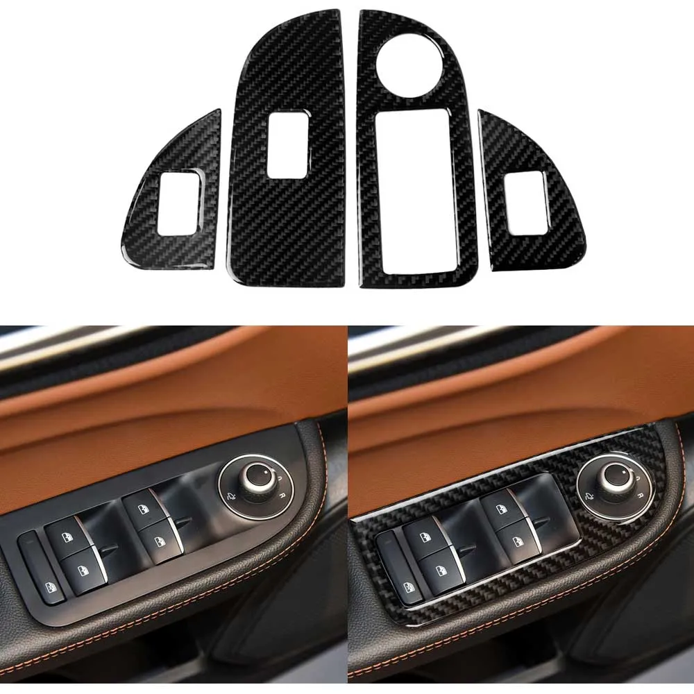 4Pcs Carbon Fiber Window Switch Panel Trim Cover Sticker For Alfa Romeo Giulia 2017-19 2018 Left Hand Drive
4Pcs Carbon Fiber Window Switch Panel Trim Cover Sticker For Alfa Romeo Giulia 2017-19 2018 Left Hand Drive