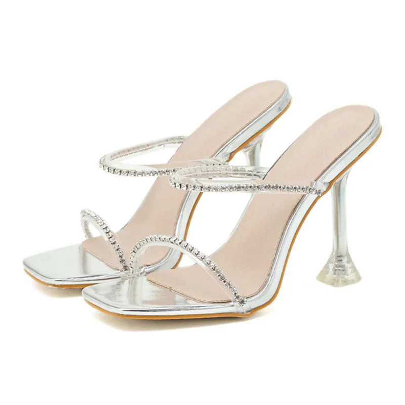 Woman Sandals Pumps Woman Slippers Crystal Shoes PVC Transparent Rhinestone Slides Clear High Heels Sandals Ladies Wedding Shoes
Woman Sandals Pumps Woman Slippers Crystal Shoes PVC Transparent Rhinestone Slides Clear High Heels Sandals Ladies Wedding Shoes