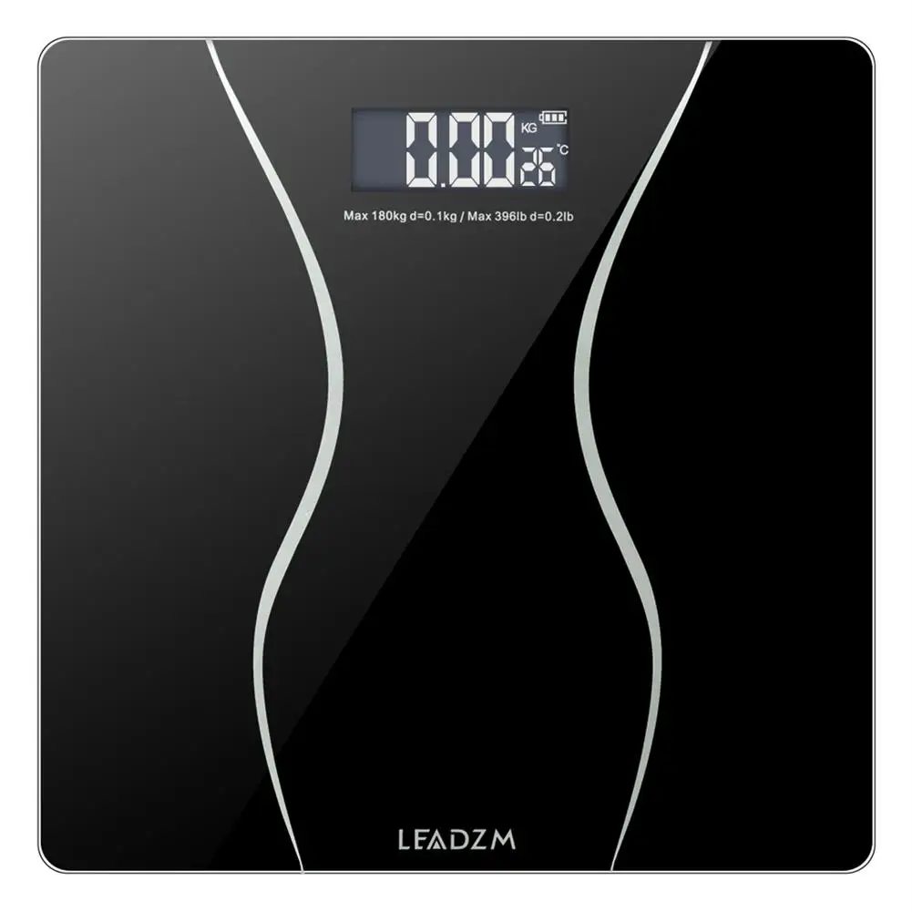 LEADZM 180Kg/0.1kg Slim Waist Pattern Household Weighing Scale Black 6mm Thickness 28*28 Cm LB/KG Unit Switch
LEADZM 180Kg/0.1kg Slim Waist Pattern Household Weighing Scale Black 6mm Thickness 28*28 Cm LB/KG Unit Switch