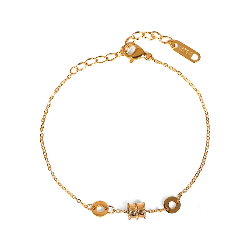 New Design Exquisite Double Circle Small Size Cylindrical Bracelet Titanium Steel Jewelry Woman And Child Gift Brand Bracelet
New Design Exquisite Double Circle Small Size Cylindrical Bracelet Titanium Steel Jewelry Woman And Child Gift Brand Bracelet