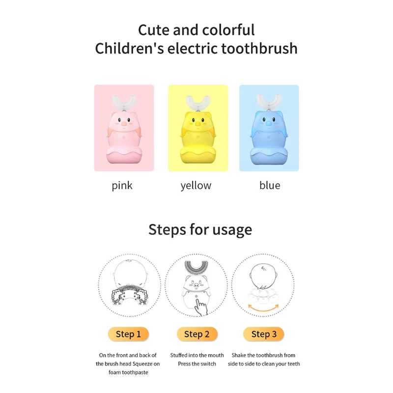 Electric Toothbrush with U-Shaped Toothbrush,Wireless Charging Ultrasonic Automatic Toothbrush Three Clearing Modes
Electric Toothbrush with U-Shaped Toothbrush,Wireless Charging Ultrasonic Automatic Toothbrush Three Clearing Modes