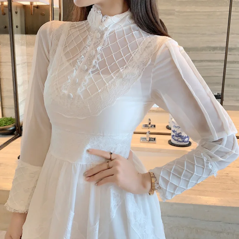 European Court Style Vintage Lady Fashion Lace Dress Elegant Lantern Sleeve Splicing Lotus Leaf Edge Slim Mini Dresses Vestidos
European Court Style Vintage Lady Fashion Lace Dress Elegant Lantern Sleeve Splicing Lotus Leaf Edge Slim Mini Dresses Vestidos