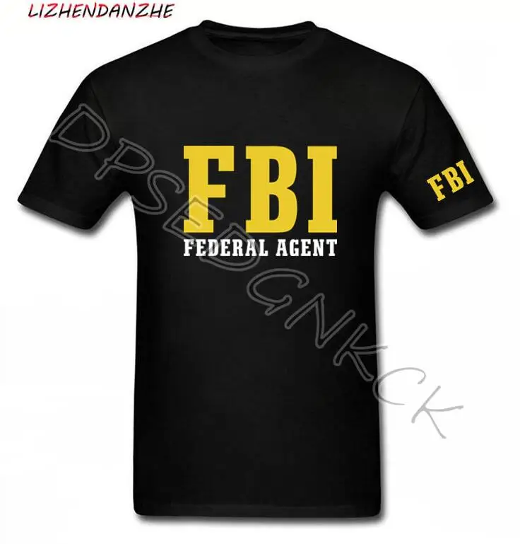 FBI футболка агент Секретная служба полиция сотрудники ЦРУ мужская с принтом