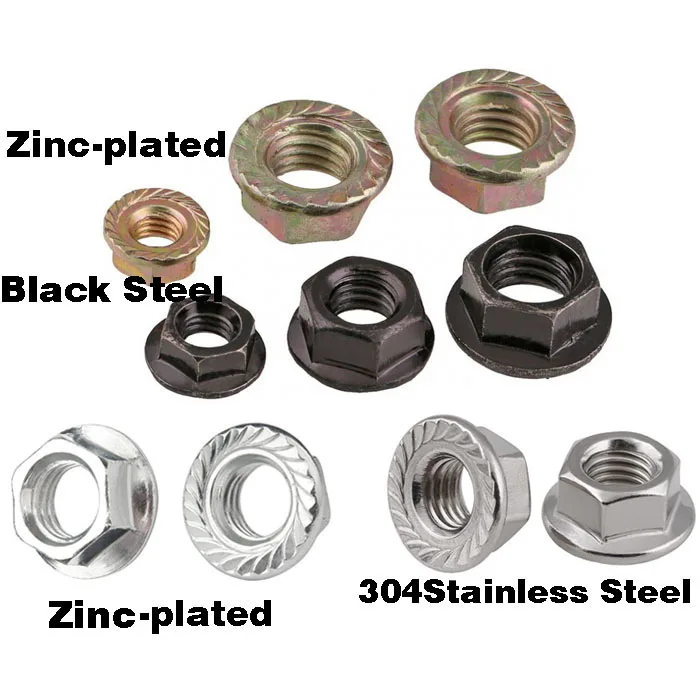Stainless Steel Black Carbon Steel Hex Flange Nut Metric Thread Nut M3 M4 M5 M6 M8 M10 M12
Stainless Steel Black Carbon Steel Hex Flange Nut Metric Thread Nut M3 M4 M5 M6 M8 M10 M12