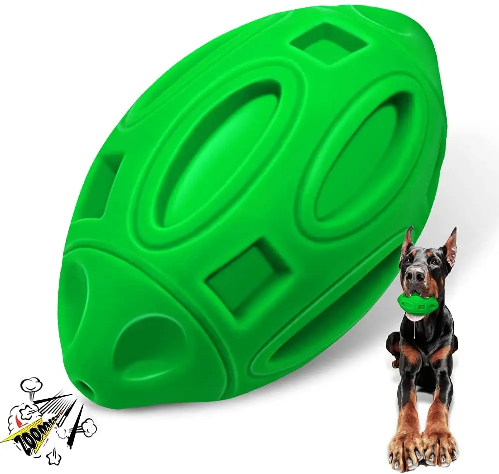 

Dog Squeaky Toys for Aggressive Chewers, Almost Indestructible Tough Durable Pet Chew Toys for Large Medium Breeds Dogs