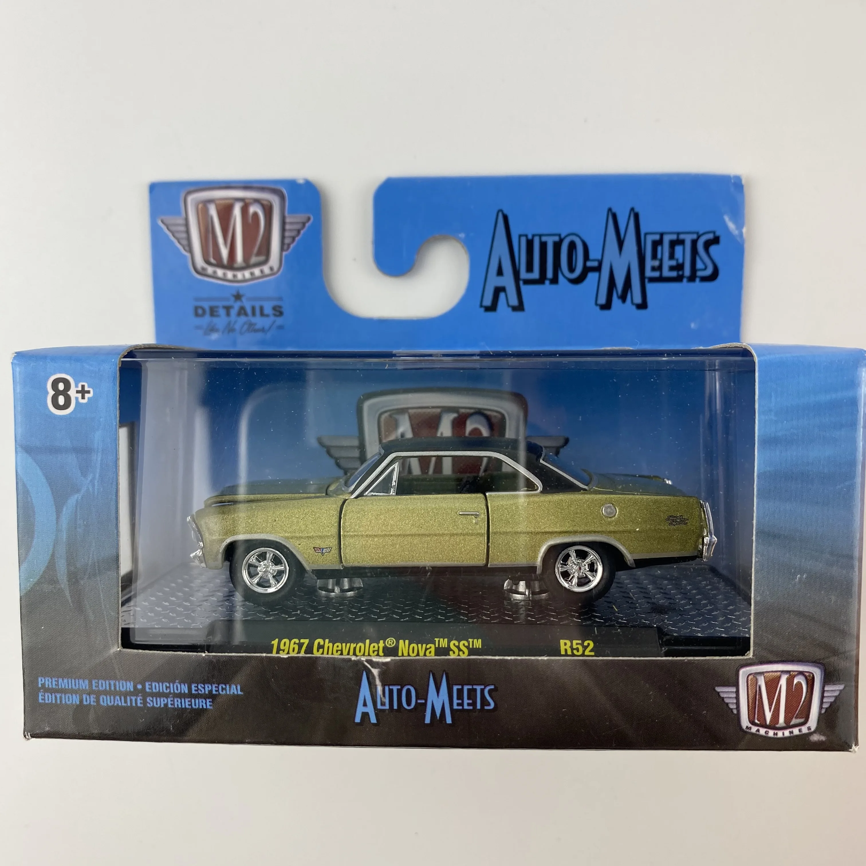 Новые машины M2 1:64 1967 Chevrolet Nova SS Ограниченная Коллекция 5000 шт. по всему миру Автоматическая коллекция металлическая литая модель автомобиля
Новые машины M2 1:64 1967 Chevrolet Nova SS Ограниченная Коллекция 5000 шт. по всему миру Автоматическая коллекция металлическая литая модель автомобиля