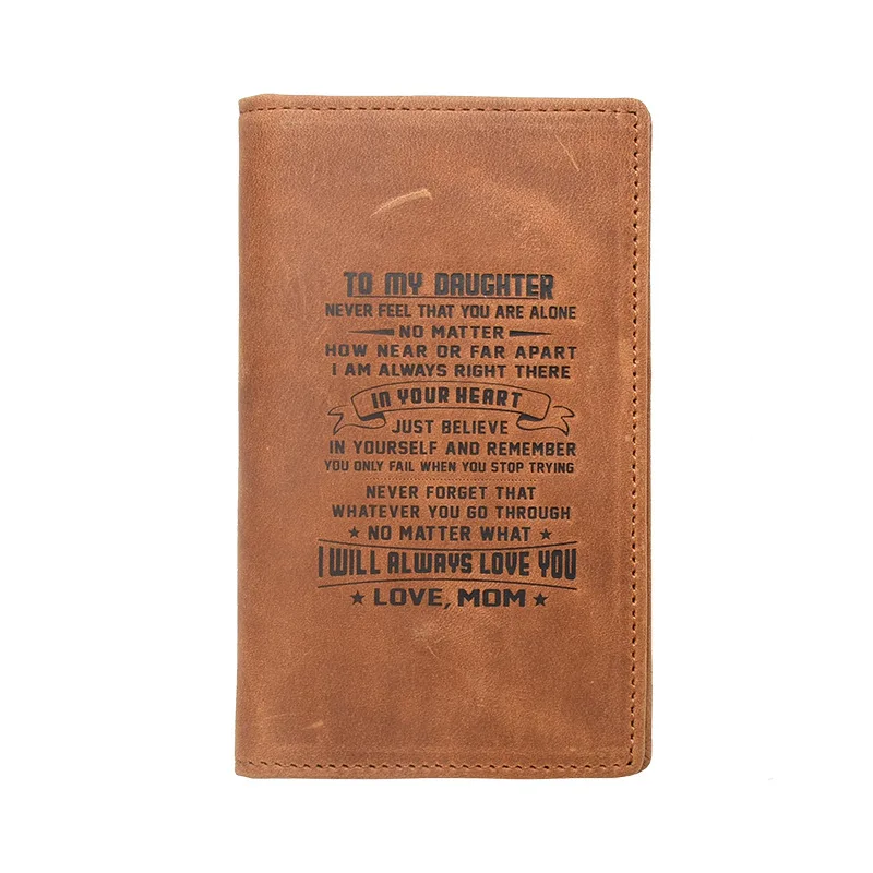 Cowskin Leather Anti RFID Blocking ID Credit Card Holder Case Wallet for Men Women Business "TO MY SON DAUGHTER from DAD MOM"
Cowskin Leather Anti RFID Blocking ID Credit Card Holder Case Wallet for Men Women Business "TO MY SON DAUGHTER from DAD MOM"