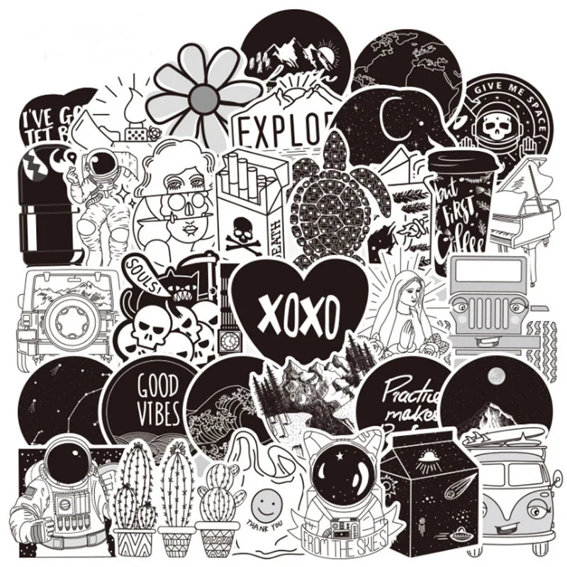 10/30/50PCS black and white small fresh line exquisite cartoon suitcase trend trolley girl graffiti sticker decoration wholesale
10/30/50PCS black and white small fresh line exquisite cartoon suitcase trend trolley girl graffiti sticker decoration wholesale
