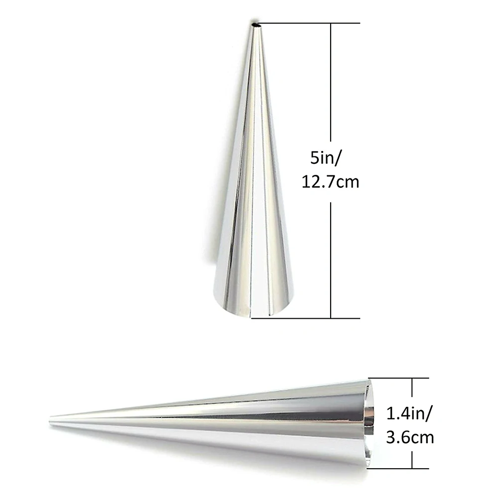 5Pcs Conical Tube Cone Roll Moulds Spiral Croissants Molds Cream Horn Mould Pastry Mold Cookie Dessert Kitchen Baking Tool
5Pcs Conical Tube Cone Roll Moulds Spiral Croissants Molds Cream Horn Mould Pastry Mold Cookie Dessert Kitchen Baking Tool