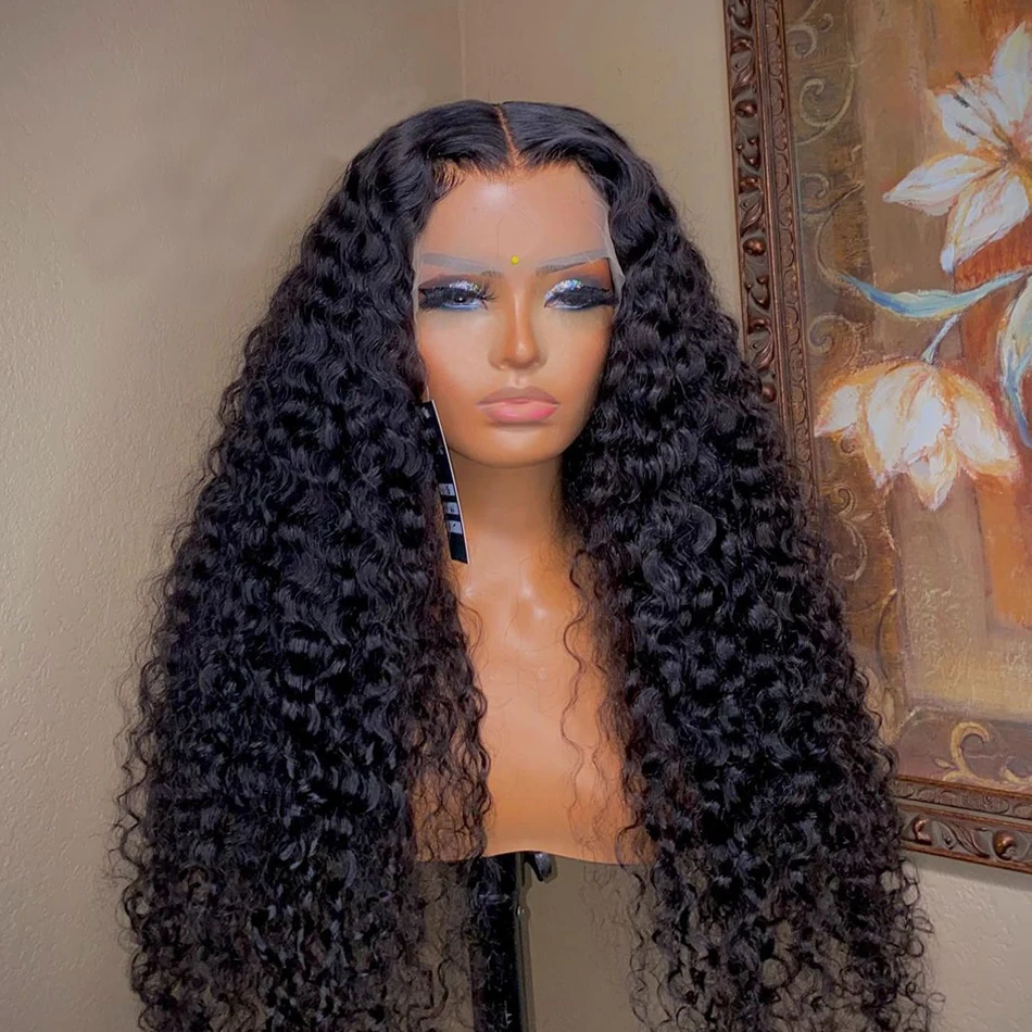 26Inch Long Kinky Curly 180 Density Natural Hairline Black Glueless Lace Front Wigs For Women BabyHair Heat Ressistant Synthetic
26Inch Long Kinky Curly 180 Density Natural Hairline Black Glueless Lace Front Wigs For Women BabyHair Heat Ressistant Synthetic