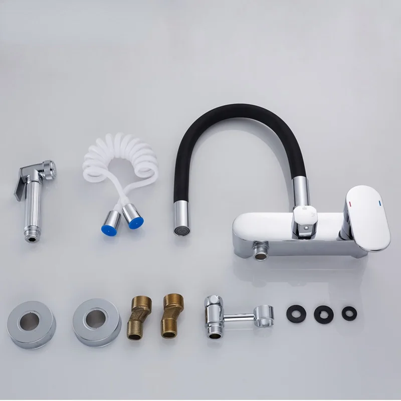 Cold And Hot Water Mixer Tap Black Sink Faucets With Spray Gun For Kitchen Brass Kitchen Sink Taps Wall Mounted Basin Mixers
Cold And Hot Water Mixer Tap Black Sink Faucets With Spray Gun For Kitchen Brass Kitchen Sink Taps Wall Mounted Basin Mixers