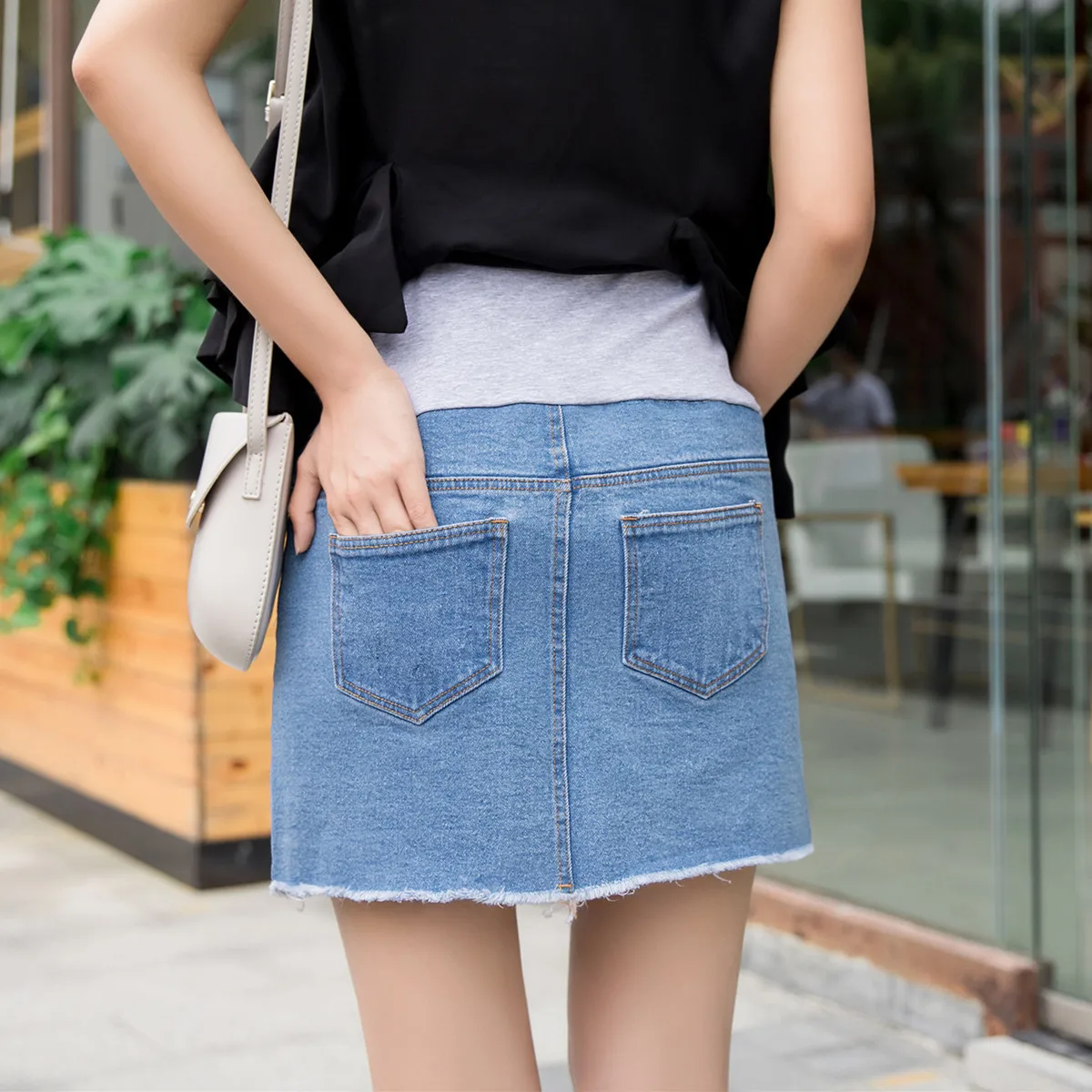 2021 Irregular Pregnant Women Denim Skirts With Lining Shorts Fashion Maternity Cotton Empire Skirts With Pockets
2021 Irregular Pregnant Women Denim Skirts With Lining Shorts Fashion Maternity Cotton Empire Skirts With Pockets