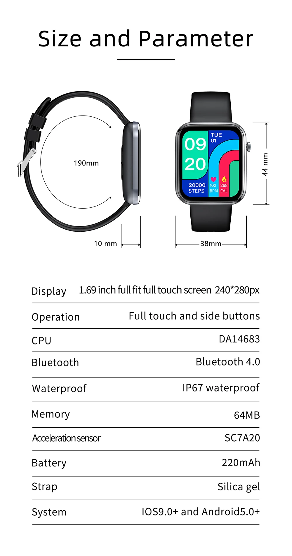 Z05 NEW Smart Watch Full Touch Screen Heart Rate Blood Pressure Sleep Sports Fitness Tracking Wmen Smartwatch For IOS Android
Z05 NEW Smart Watch Full Touch Screen Heart Rate Blood Pressure Sleep Sports Fitness Tracking Wmen Smartwatch For IOS Android