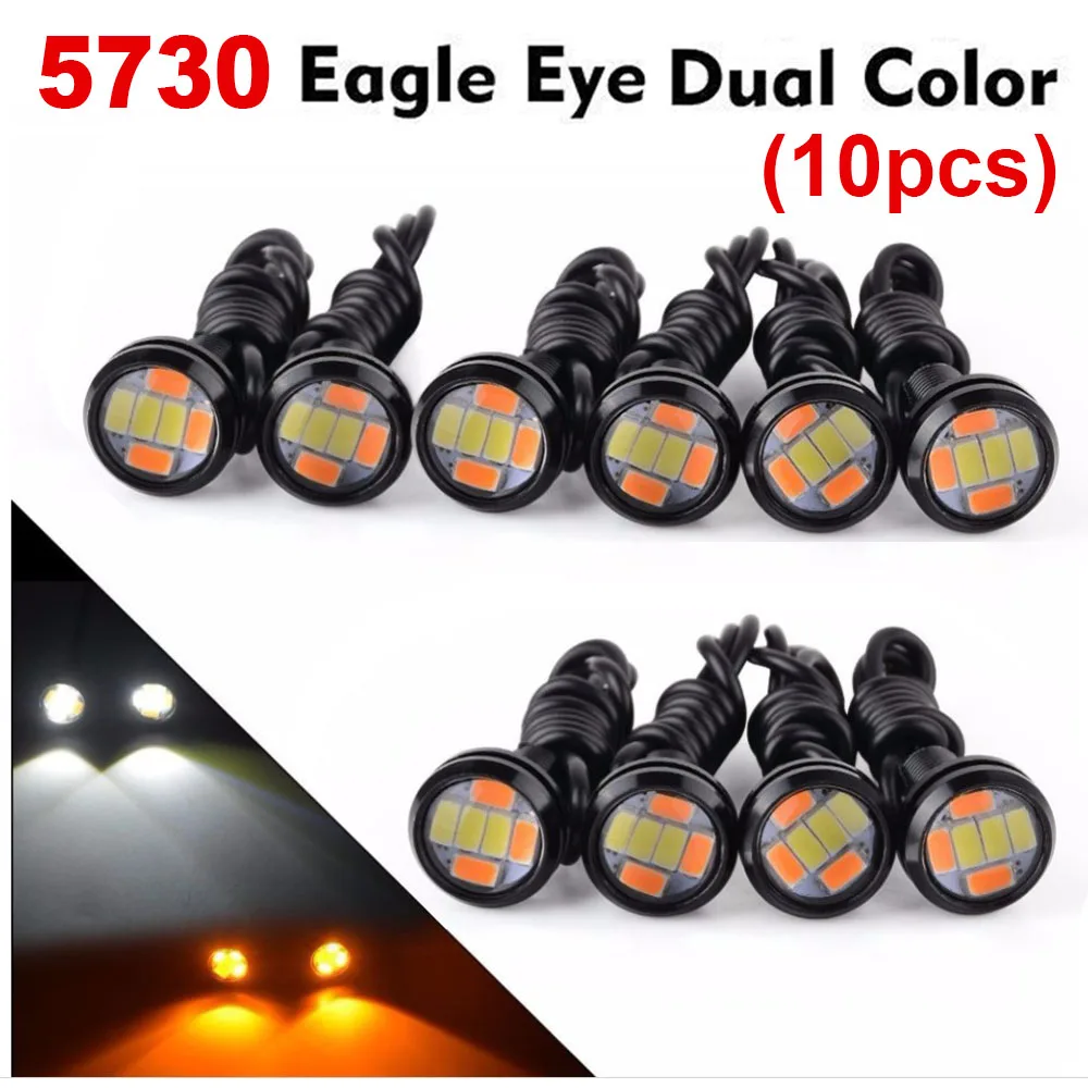 10Pcs 23mm Eagle Eye 6 LED 5730 High Power Dual Color 12V Car Fog DRL Bulb Reverse Backup Parking Signal Lamp
10Pcs 23mm Eagle Eye 6 LED 5730 High Power Dual Color 12V Car Fog DRL Bulb Reverse Backup Parking Signal Lamp