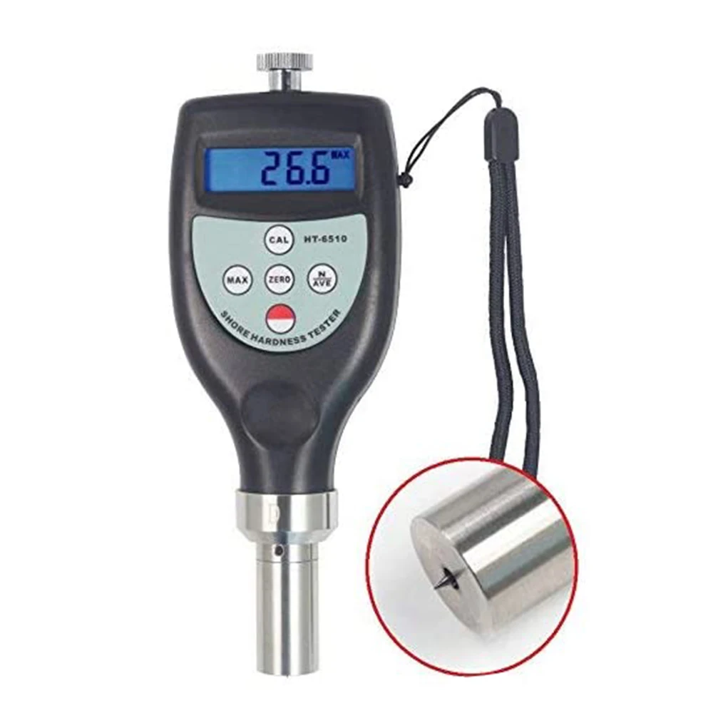 Portable Shore Hardness Tester 10 to 90HA Measurement Range Pocket Size Model with Integrated Probe Digital Durometer HT6510D
Portable Shore Hardness Tester 10 to 90HA Measurement Range Pocket Size Model with Integrated Probe Digital Durometer HT6510D