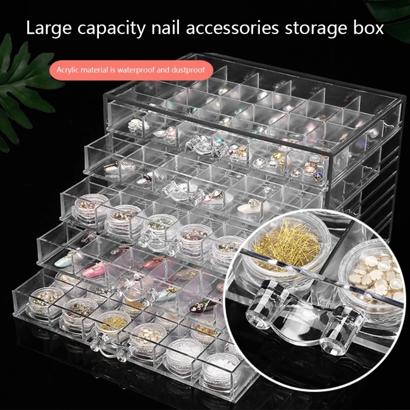 5 Tier Nail Art Decoration Organizer Drawer 120 Lattice Clear Acrylic Jewellery Accessory Storage Box Case Display Rack
5 Tier Nail Art Decoration Organizer Drawer 120 Lattice Clear Acrylic Jewellery Accessory Storage Box Case Display Rack