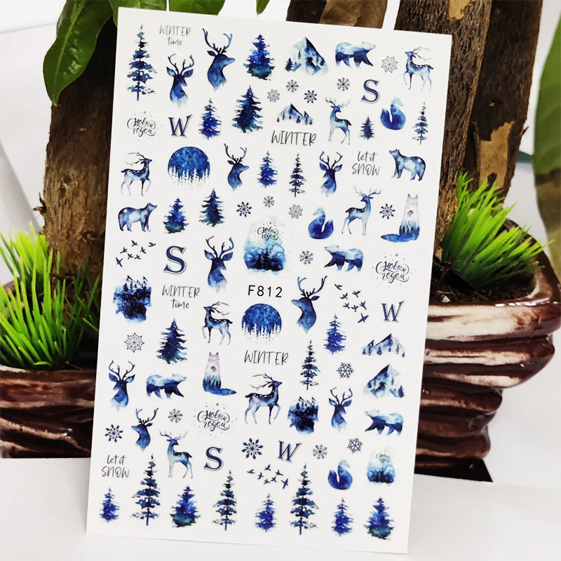 Autumn Winter 3D Nail Stickers Elk Bear Deer Bird Tree Snowflake Design Manicure Stickers Decals Nail Art Decoration Accessories
Autumn Winter 3D Nail Stickers Elk Bear Deer Bird Tree Snowflake Design Manicure Stickers Decals Nail Art Decoration Accessories