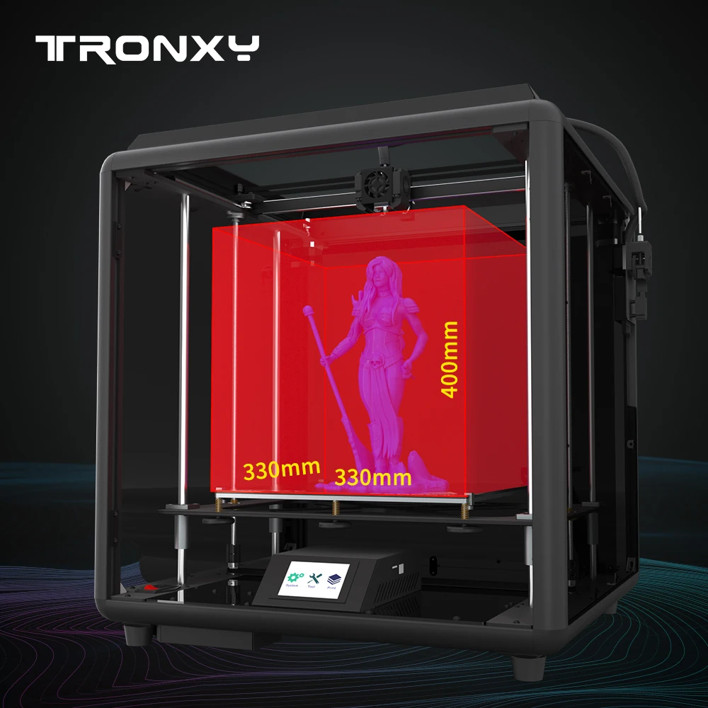 

Tronxy D01 Plus 330*330*400mm guard plus corexy structure integrated enclosure Auto level sensor High precision 3D printer