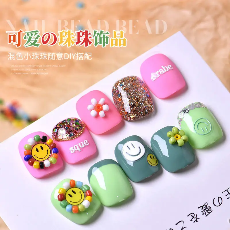 Sunflower Nail Jewelry Smiley Face Stickers DIY Decorative Drill Cartoon Colorful Cute Beads Nail Drill Nail Decoration
Sunflower Nail Jewelry Smiley Face Stickers DIY Decorative Drill Cartoon Colorful Cute Beads Nail Drill Nail Decoration