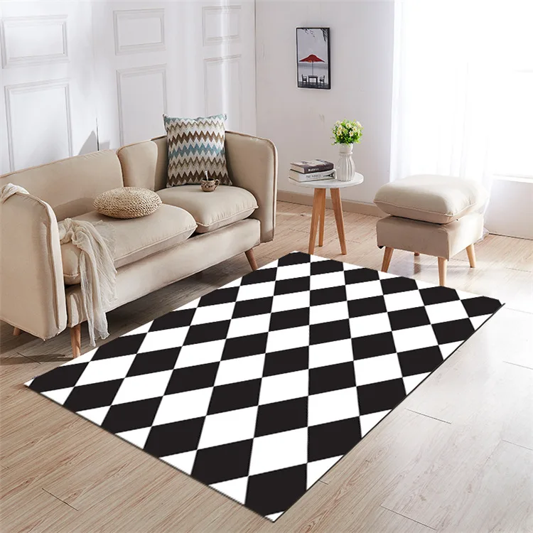 Fashion Modern Minimalist Black and White Geometric Grid Square Kitchen Living Room Bedroom Bedside Carpet Floor Mat Toilet Rug
Fashion Modern Minimalist Black and White Geometric Grid Square Kitchen Living Room Bedroom Bedside Carpet Floor Mat Toilet Rug