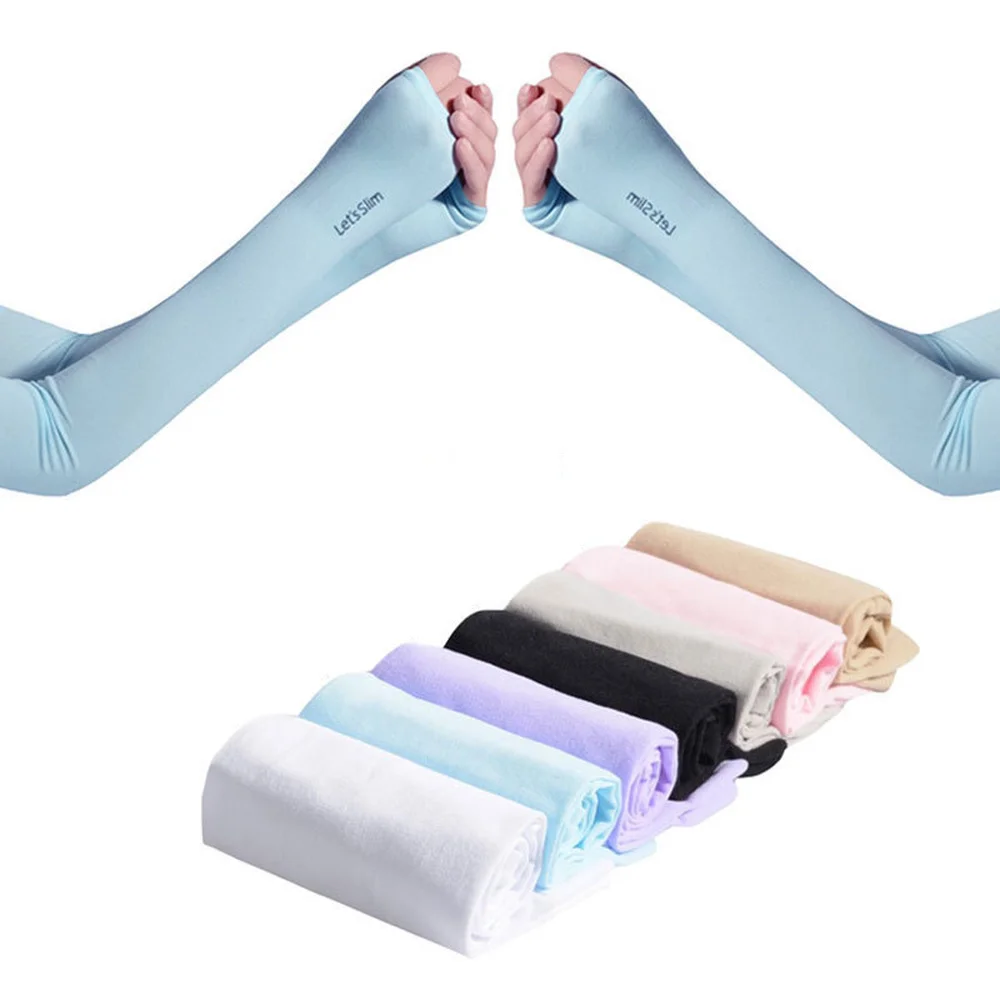 1 Pair Sunscreen Ice Silk Sleeves Long-sleeve Men Women Arm Protector Cover Outdoor Cycling Half Finger Arm Warmer Sleeves
1 Pair Sunscreen Ice Silk Sleeves Long-sleeve Men Women Arm Protector Cover Outdoor Cycling Half Finger Arm Warmer Sleeves
