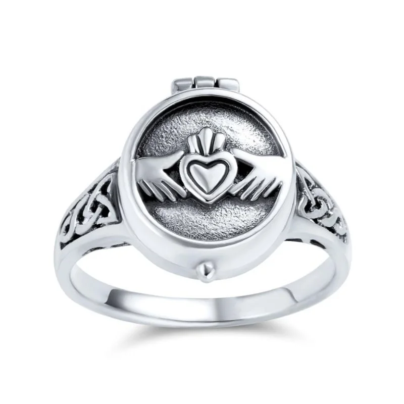 Vintage Silver Color Hand Holding Heart Openable Lid Ring For Women Creativity Engagement Jewelry Hand Accessories
Vintage Silver Color Hand Holding Heart Openable Lid Ring For Women Creativity Engagement Jewelry Hand Accessories