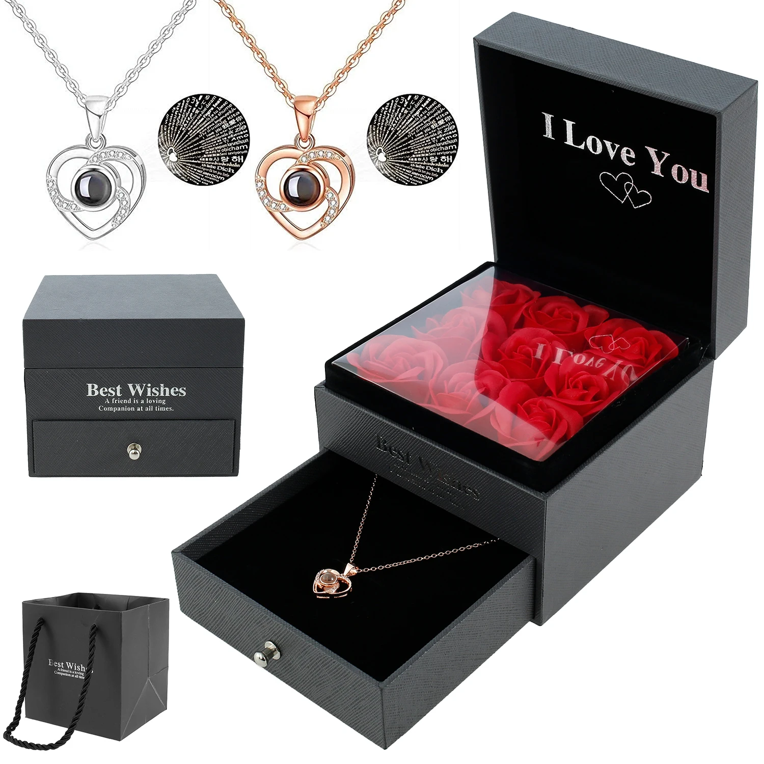 Eternal Real Rose Flower With Heart Pendant Ornament Necklace Romantic Gift for Women Girlfriend Wife Valentines Mothers Day
Eternal Real Rose Flower With Heart Pendant Ornament Necklace Romantic Gift for Women Girlfriend Wife Valentines Mothers Day