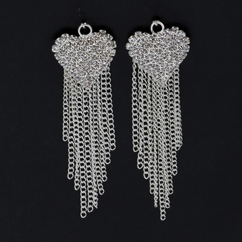 2019New 60Pcs Heart Rhinestone Tassel buttons For DIY earring or necklace pendants Decoration and hair accessoriess EG124
2019New 60Pcs Heart Rhinestone Tassel buttons For DIY earring or necklace pendants Decoration and hair accessoriess EG124
