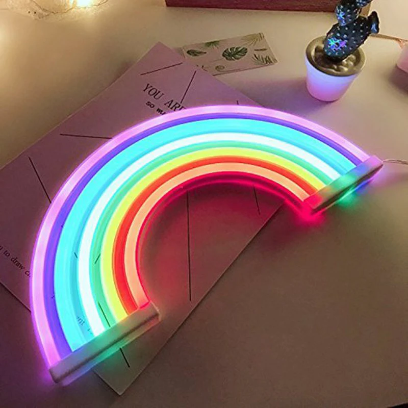 Cute Rainbow Neon Sign LED Light for Dorm Decor Modern Led Aisle Lamps Wall Decor for Girls Bedroom Acrylic Home Lighting
Cute Rainbow Neon Sign LED Light for Dorm Decor Modern Led Aisle Lamps Wall Decor for Girls Bedroom Acrylic Home Lighting