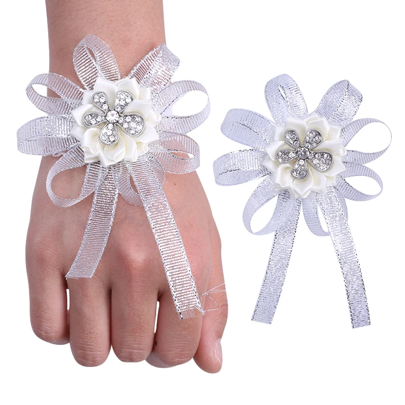 Hot Sale Groom Corsage Bride Bridesmaid Wrist Flower Ivory Rhinestone Pearl Handmade Party Wedding Prop Set T057 
Hot Sale Groom Corsage Bride Bridesmaid Wrist Flower Ivory Rhinestone Pearl Handmade Party Wedding Prop Set T057